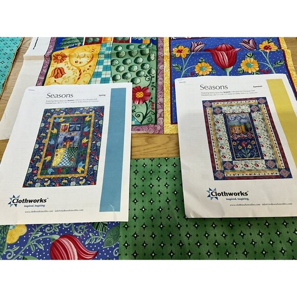Quilt Kit and Fabric " Seasons" By Christine Graf Clothworks Cotton Sewing Quilt - Picture 4 of 16